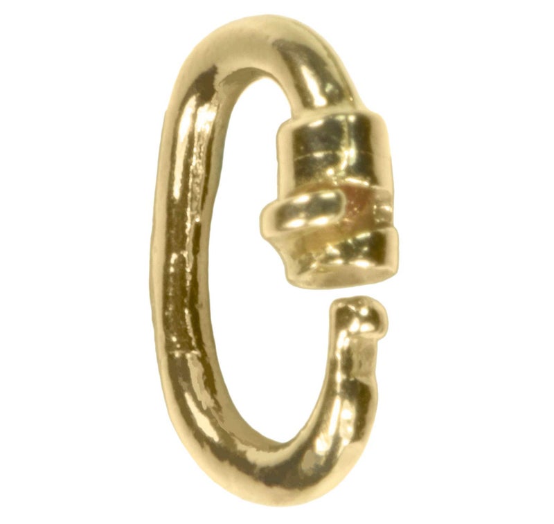uGems 14K Gold Link Lock for Extremely Tiny Jewelry Repairs, 6mm x 4.75mm Oval Jump Ring, 20 Gauge, Secure Connection for Very Small Gold Chain Links and Chains, SKU: j-4515-1 - Image 2